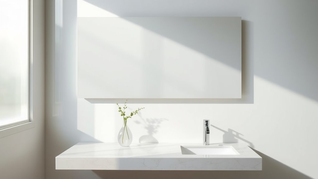 bathroom mirror positioning advice