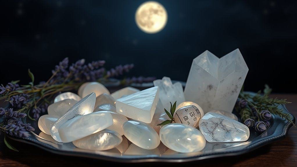 lunar support with crystals